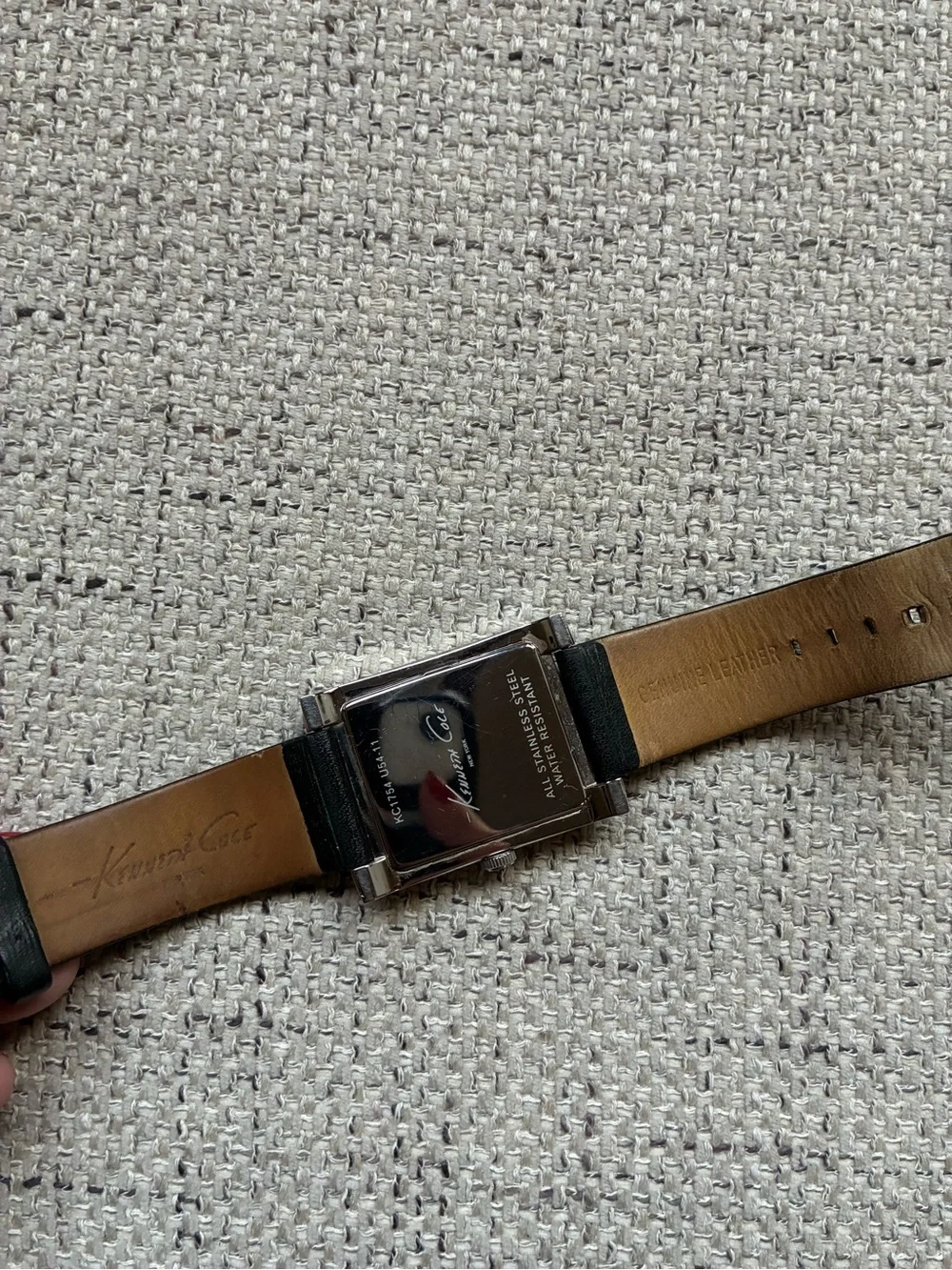 Kenneth Cole Black Square Dial Men's Watch